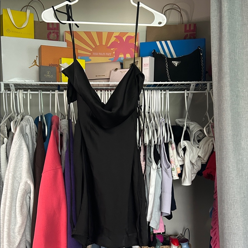 Hello Molly Sleek Black Mini Dress